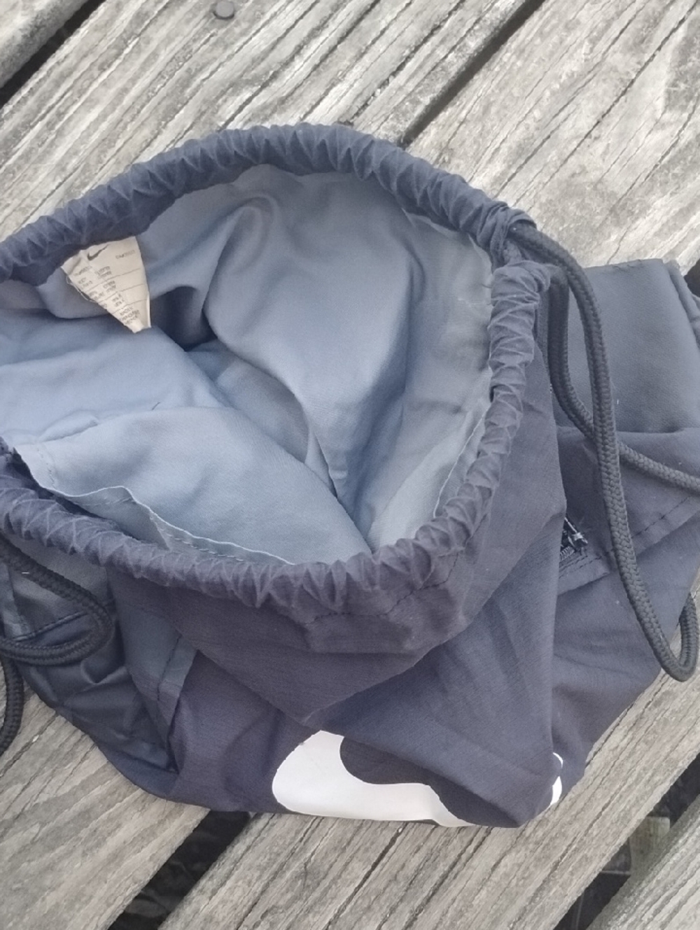 Nike Light Blue Polyester Lightweight Backpack with Nike Swoosh Tag - Picture 6 of 6